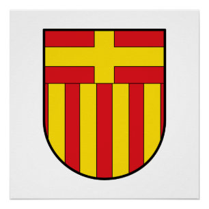 Póster emblema da cidade de Paderborn símbolo da bandeira
