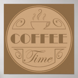 Poster Emblema da hora do café