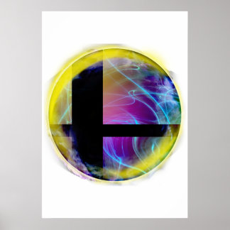 Poster Emblema De Bola Smash De Super Smash Bros