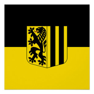 Póster emblema de Dresden bandeira da Alemanha símbolo br
