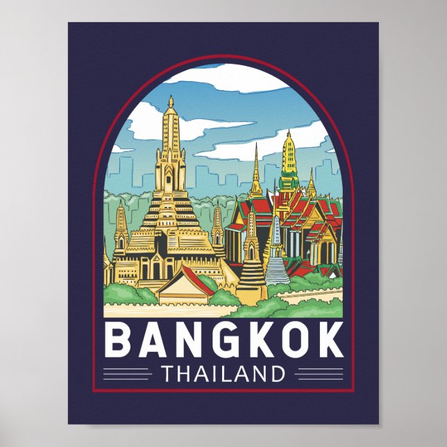 Poster Emblema de Introdução ao Viagem da Tailândia em Ba (Frente)