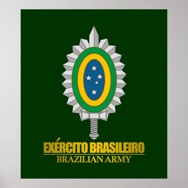 Poster Emblema do Exército Brasileiro (Frente)