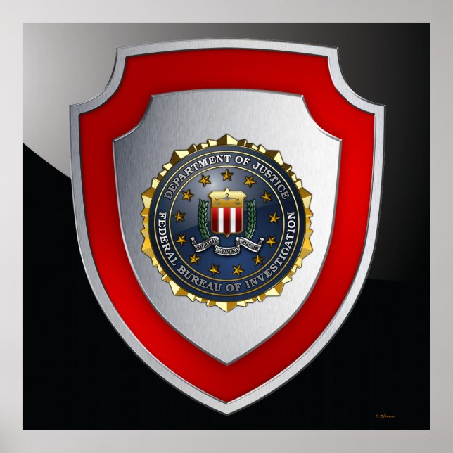 Poster Emblema do FBI (Frente)