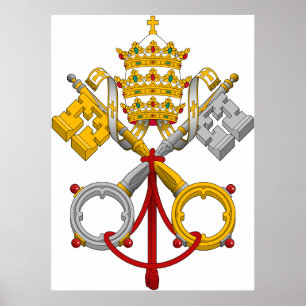 Póster Emblema do papa oficial Símbolo Revestimento do