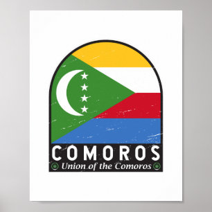 Poster Emblema emblem aflorado nas Comores