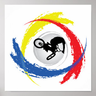 Poster Emblema Tricolor de BMX