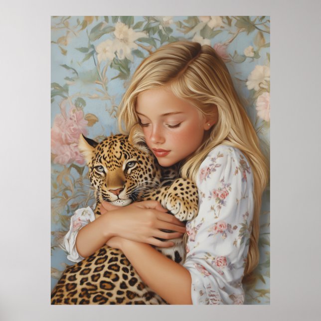 Poster Embrace com Leopardo (Frente)