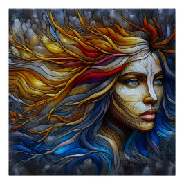 Póster Embraço da Natureza - Era da IA