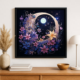 Poster Embraço lunar floral