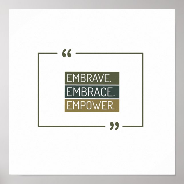Poster Embrave,Embrace, Empoderamento (Frente)