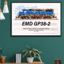 EMD GP38-2 Locomotiva diesel e bandeira americana