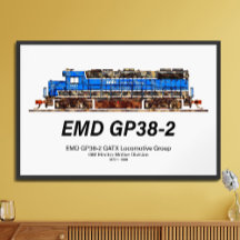 EMD GP38-2 Locomotive diesel azul e branco GATX