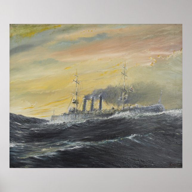 Poster Emden dirige as ondas no Oceano Índico 1914 2011 (Frente)