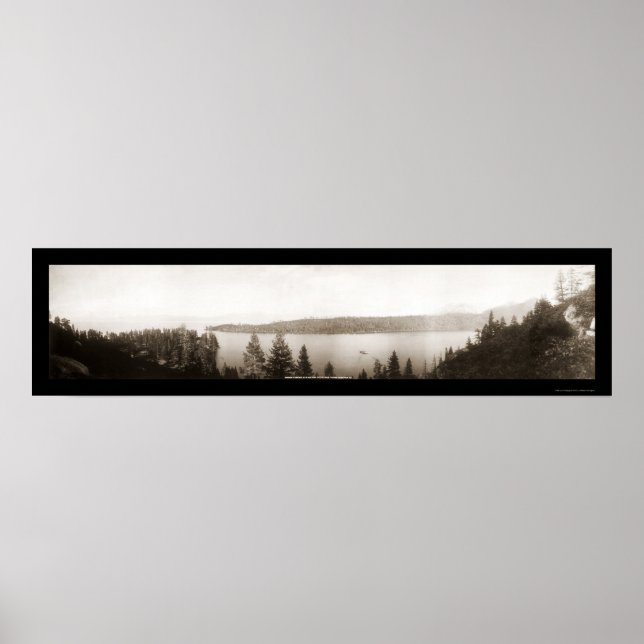 Poster Emerald Bay Lake Tahoe Foto 1906 (Frente)