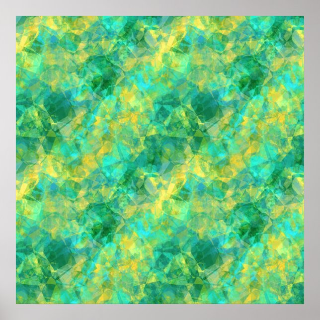Poster Emerald Green Crumpled Texture (Frente)
