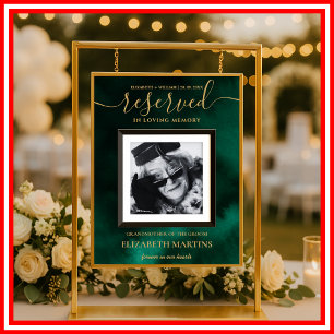 Poster Emerald Green e Dourado Sinal de Lugar Reservado