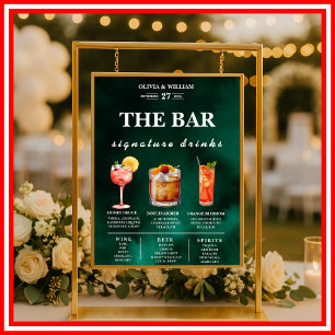 Poster Emerald Green Signature Bebe Bar