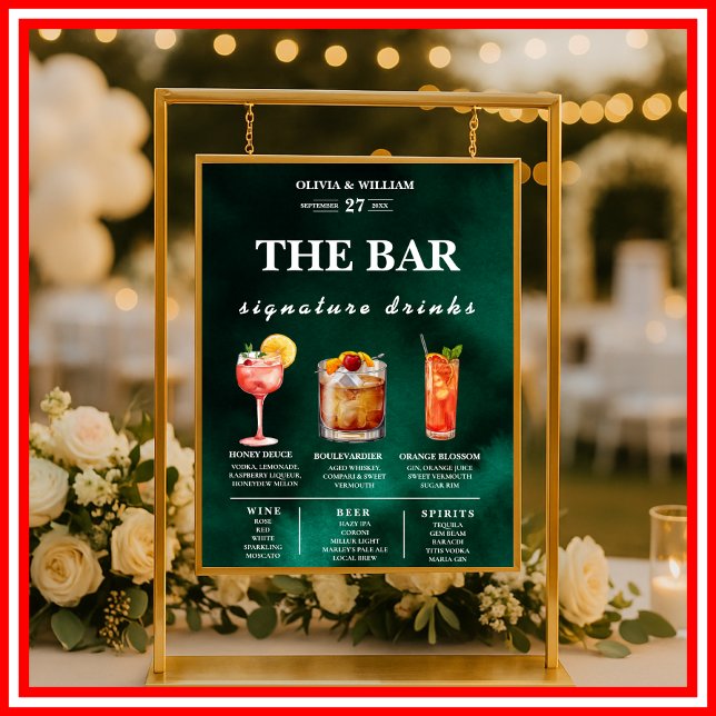 Poster Emerald Green Signature Bebe Bar (Criador carregado)