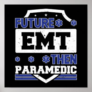Poster Emergência EMS EMT Depois Estudante paramédico