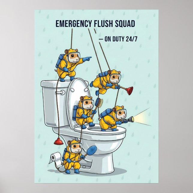 Poster Emergency Flush Squad (Frente)