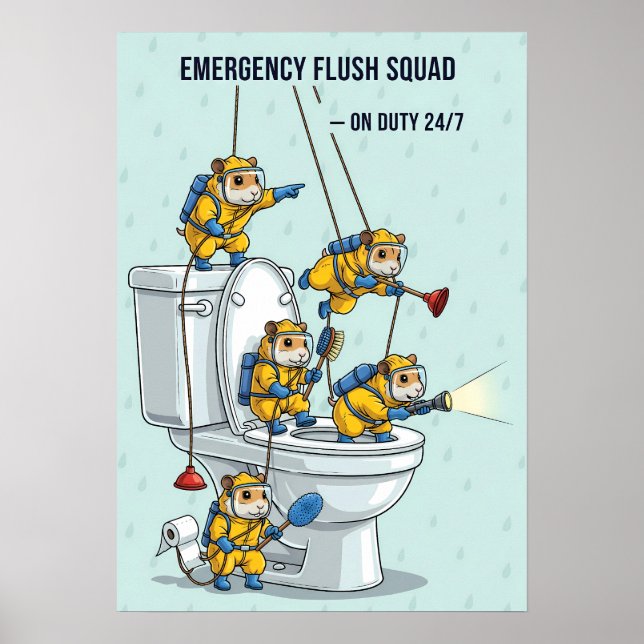 Poster Emergency Flush Squad (Frente)