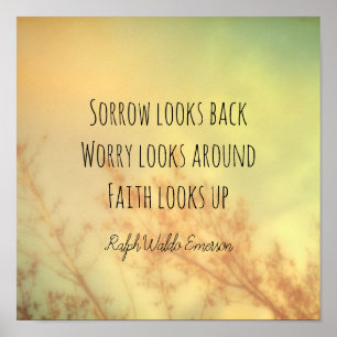 Poster Emerson, uma citação literária e de arte natural