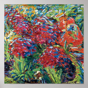Poster Emil Nolde Flores Vermelhas Expressionismo Arte Fi