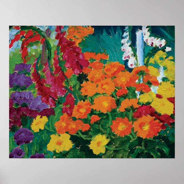 Póster Emil Nolde - Jardim das Flores de Belas Artes (Frente)