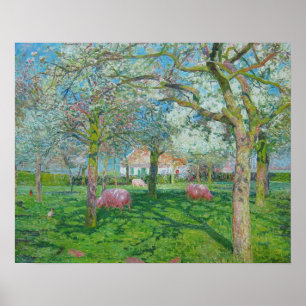 Poster Emile Claus - O Pomar na Primavera