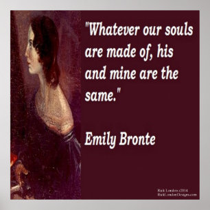 Poster Emily Bronte & Citação Famosa das Nossas Almas Car