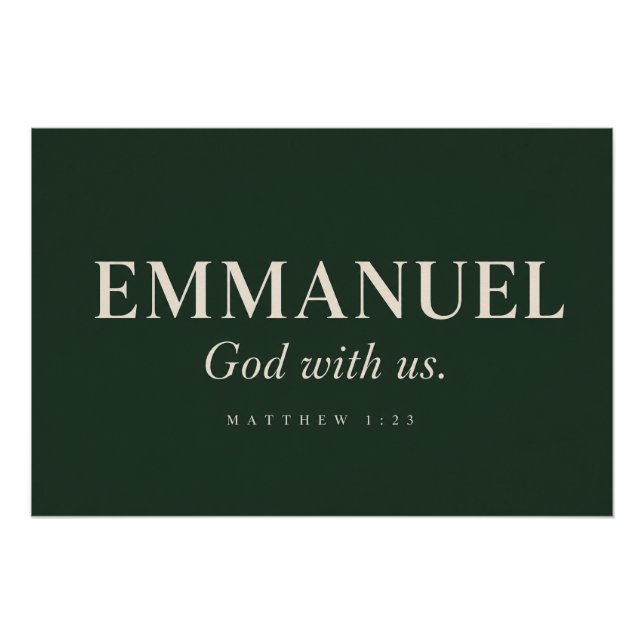 Póster EMMANUEL | Mateus 1:23 | Natal (Frente)
