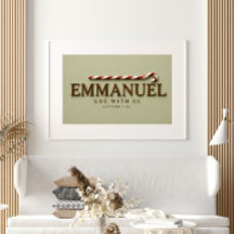 EMMANUEL | Mateus 1:23 Natal | Soft Sage