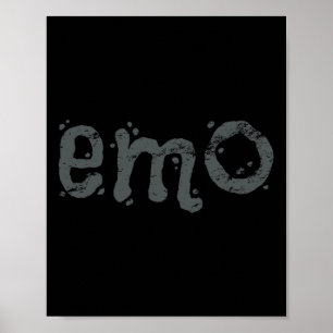 Poster EMO E Gótico Estático - Emo Preto Distante