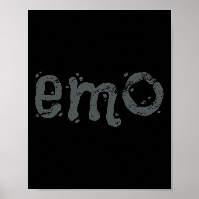 Poster EMO E Gótico Estático - Emo Preto Distante (Frente)