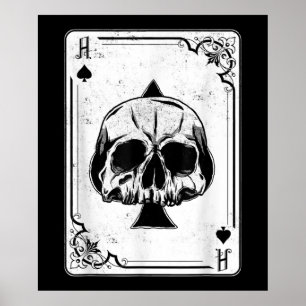 Poster Emo Gothic e Punk Ace do jogo de pôquer do Spades