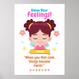 Poster Emoção das Crianças com Calma