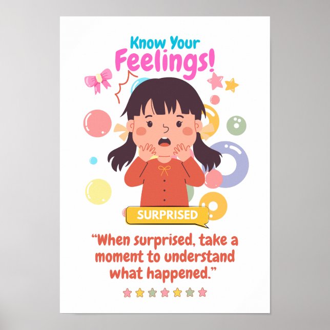 Poster Emoção das Crianças com Surpresa (Frente)