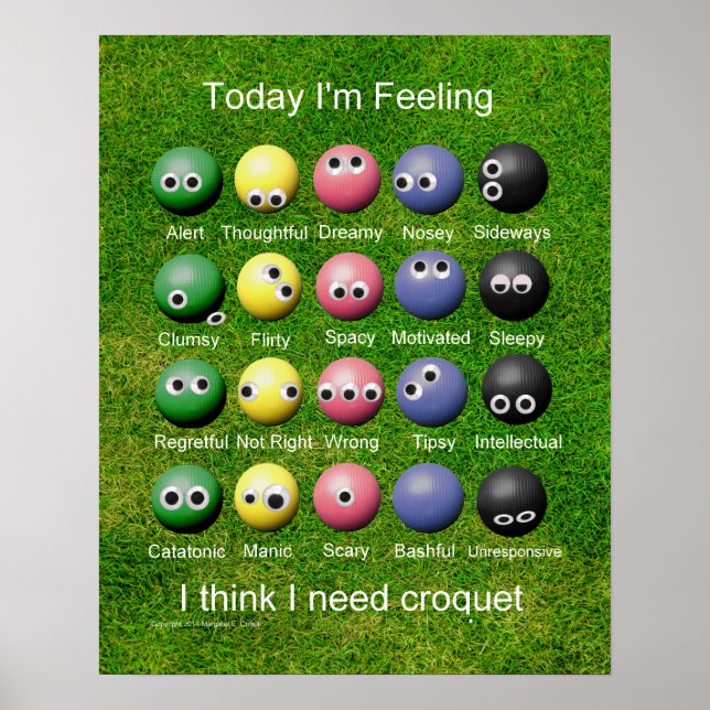 Póster Emoções Croquet (Frente)