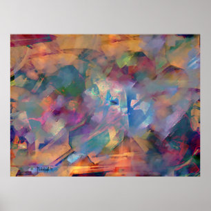 Póster Emoções de oposição - pintura da arte abstract