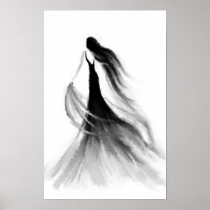 Poster Emoções femininas em funcionamento - Arte de des