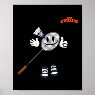 Poster Emoji Badminton Sports Thumb Up
