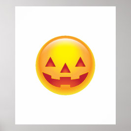 Poster Emoji De Abóbora Brilhante