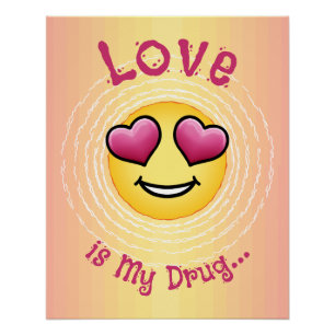 Póster Emoji De Olhos De Amor Personalizados