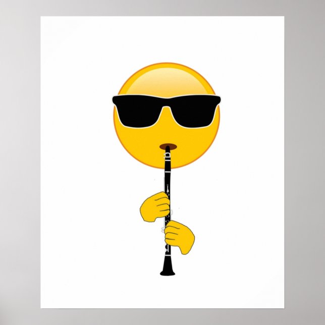 Poster Emoji Jogando Clarinet (Frente)
