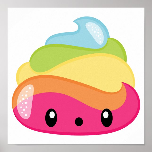 Poster Emoji Raimbow Poop! (Frente)