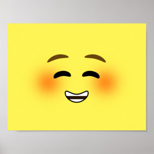 Póster Emoji Smiling Branco