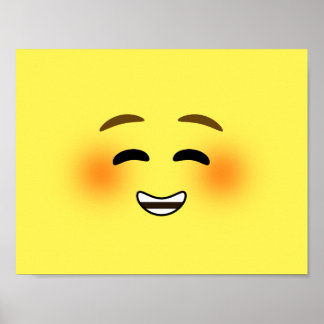 Póster Emoji Smiling Branco