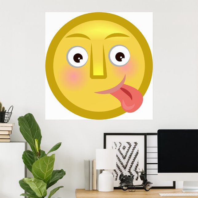 Poster Emoticon Com A Língua Para Fora (Criador carregado)