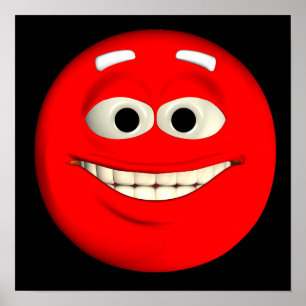 Poster Emoticon Vermelho
