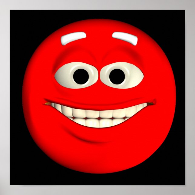 Poster Emoticon Vermelho (Frente)
